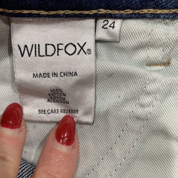 Wildfox Size 24 Baggy Crop Jeans Da Vinci Distressed Paint Splatter Loose Fit - Picture 2 of 8